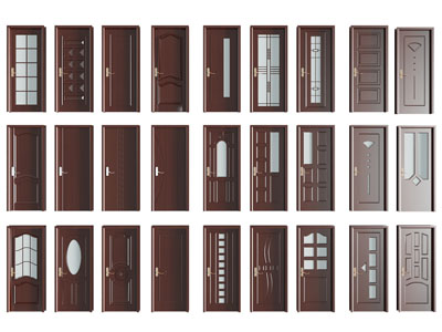 现代单扇平开门 实木门