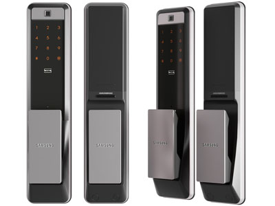 现代指纹密码锁 门锁 门拉手3d模型 现代指纹密码锁 门锁 门拉手