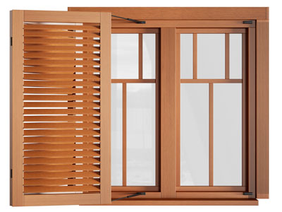 现代实木百叶窗 推拉窗户