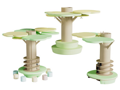 现代大树造的书架、造柱子、装饰柱子3d模型 现代大树造的书架、造柱子、装饰柱子