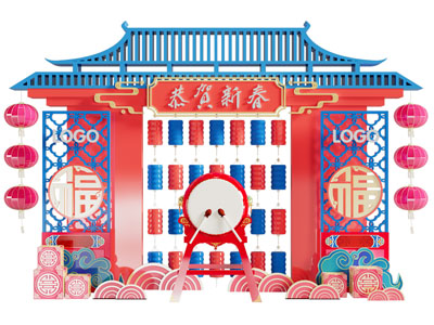 新中式新春佳节美陈