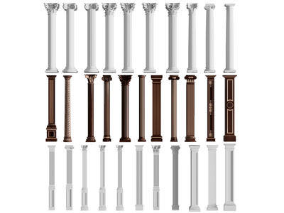 欧式雕花罗马柱子3d模型 欧式雕花罗马柱子