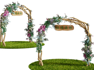 现代美陈、花卉花架门拱、景观小品3d模型 现代美陈、花卉花架门拱、景观小品