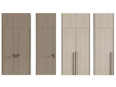 现代实木双扇平开门 大门