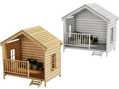 现代户外防腐木小木屋