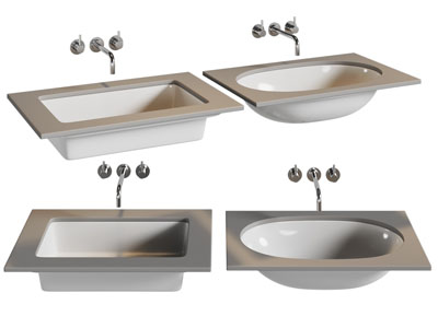 现代洗手盆 水龙头