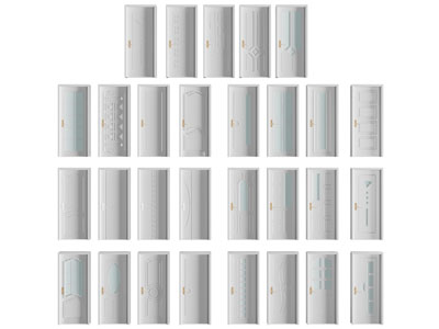 现代单扇平开门