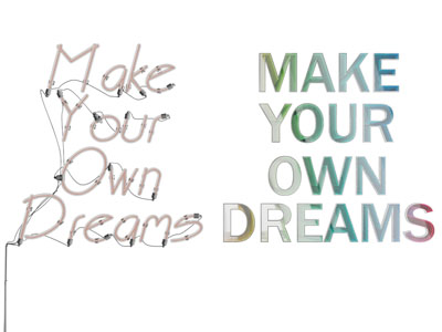 现代英文字母装饰灯、霓虹灯、墙饰