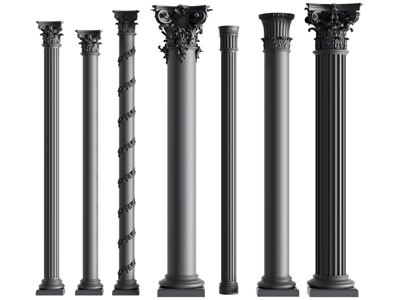 欧式雕花罗马柱子3d模型 欧式雕花罗马柱子