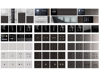 现代插座 温度计 USB插口 开关面板3d模型 现代插座 温度计 USB插口 开关面板