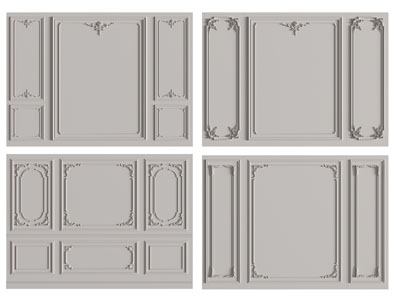 法式雕花护墙板
