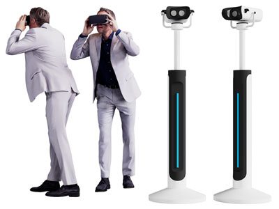 体验VR的男人、VR设备