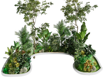 现代花草、树木景观园艺小品