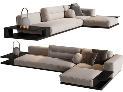 现代转角多人沙发