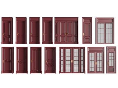 现代红木平开门 双开门 大门 推拉门