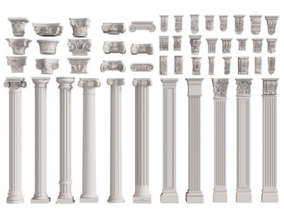 欧式雕花柱托 罗马柱子3d模型 欧式雕花柱托 罗马柱子