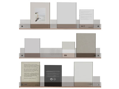 现代墙面亚克力书籍杂志收纳架