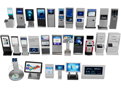 现代智能查询一体机、叫号机3d模型 现代智能查询一体机、叫号机