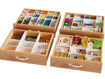 现代实木药品 零食收纳盒 抽屉