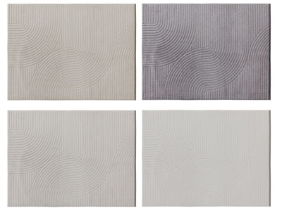 现代长方形地毯3d模型 现代长方形地毯