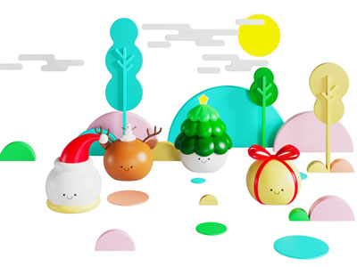 现代美陈 卡通场景文件