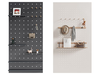 现代玄关洞洞眼衣帽收纳架