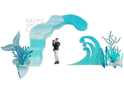 现代海洋主题活动大门