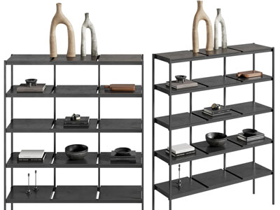 现代开放式金属收纳架 书架