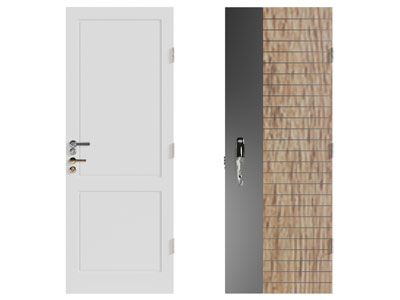 现代单扇平开门