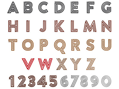 现代字母 数字墙饰挂件