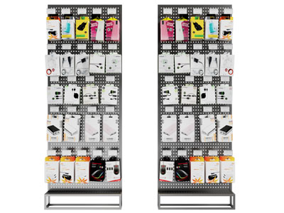 现代不锈钢洞洞眼货架3d模型 现代不锈钢洞洞眼货架