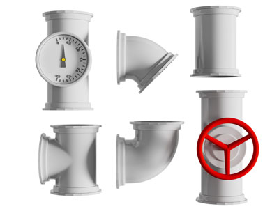 现代弯管、管道3d模型 现代弯管、管道