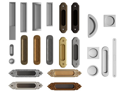 现代金属凹陷式拉手 门把手3d模型 现代金属凹陷式拉手 门把手