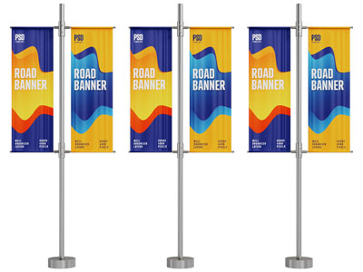 现代旗帜、活动道旗