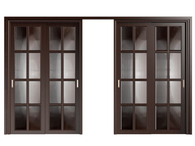 现代实木边框的推拉门