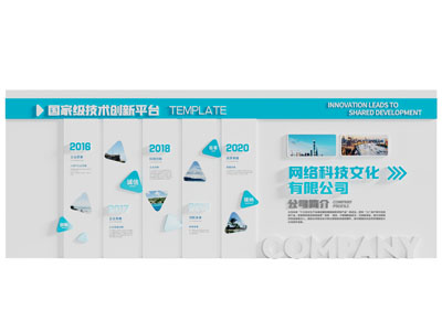 现代网络科技企业文化墙