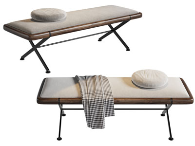 现代长方形沙发凳子