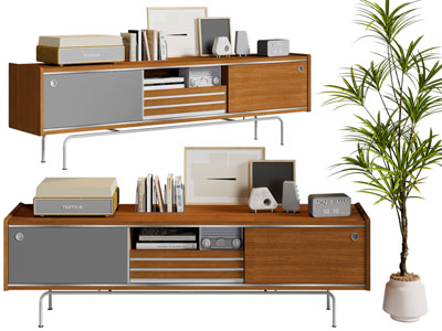 现代电视柜 摆件组合