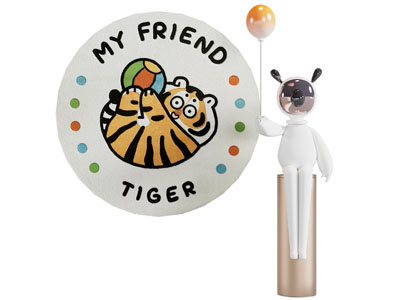 现代圆形儿童卡通图案的地毯3d模型 现代圆形儿童卡通图案的地毯