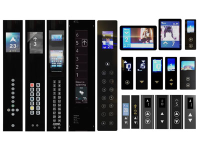 现代电梯按键、箭头、按钮开关3d模型 现代电梯按键、箭头、按钮开关