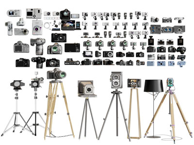 现代照相机3d模型 现代照相机