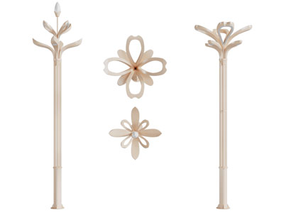 现代路灯、景观花灯