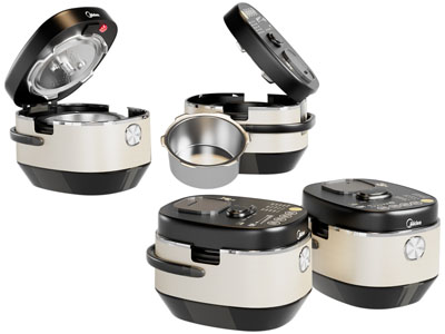 现代高压电饭锅3d模型 现代高压电饭锅