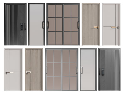 现代推拉门 实木门 入户平开门