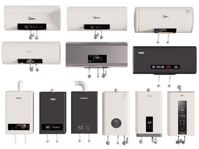 现代壁挂式电热水器 燃气热水器3d模型 现代壁挂式电热水器 燃气热水器