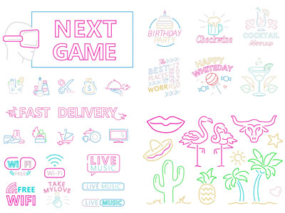 现代装饰灯 霓虹灯 墙饰挂件