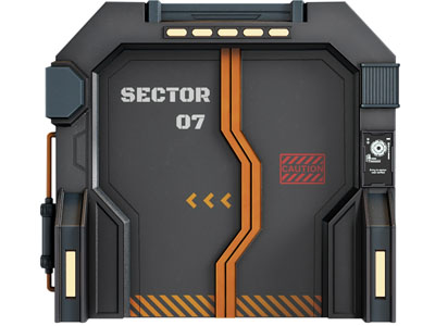 工业风loft科技科幻大门