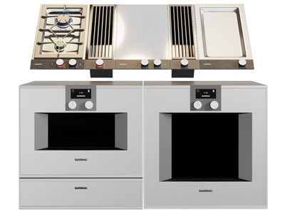 现代燃气灶台、烤箱厨房电器3d模型 现代燃气灶台、烤箱厨房电器