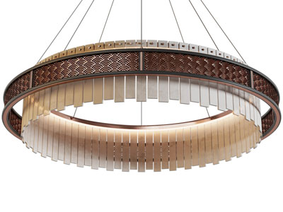 新中式圆形吊灯