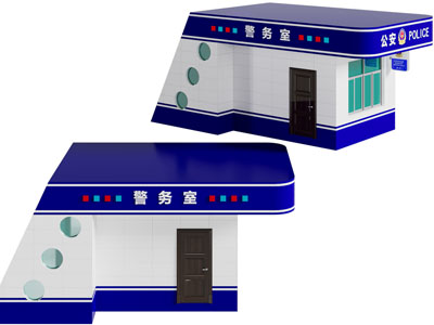 现代警务室 值班室 公安岗亭3d模型 现代警务室 值班室 公安岗亭